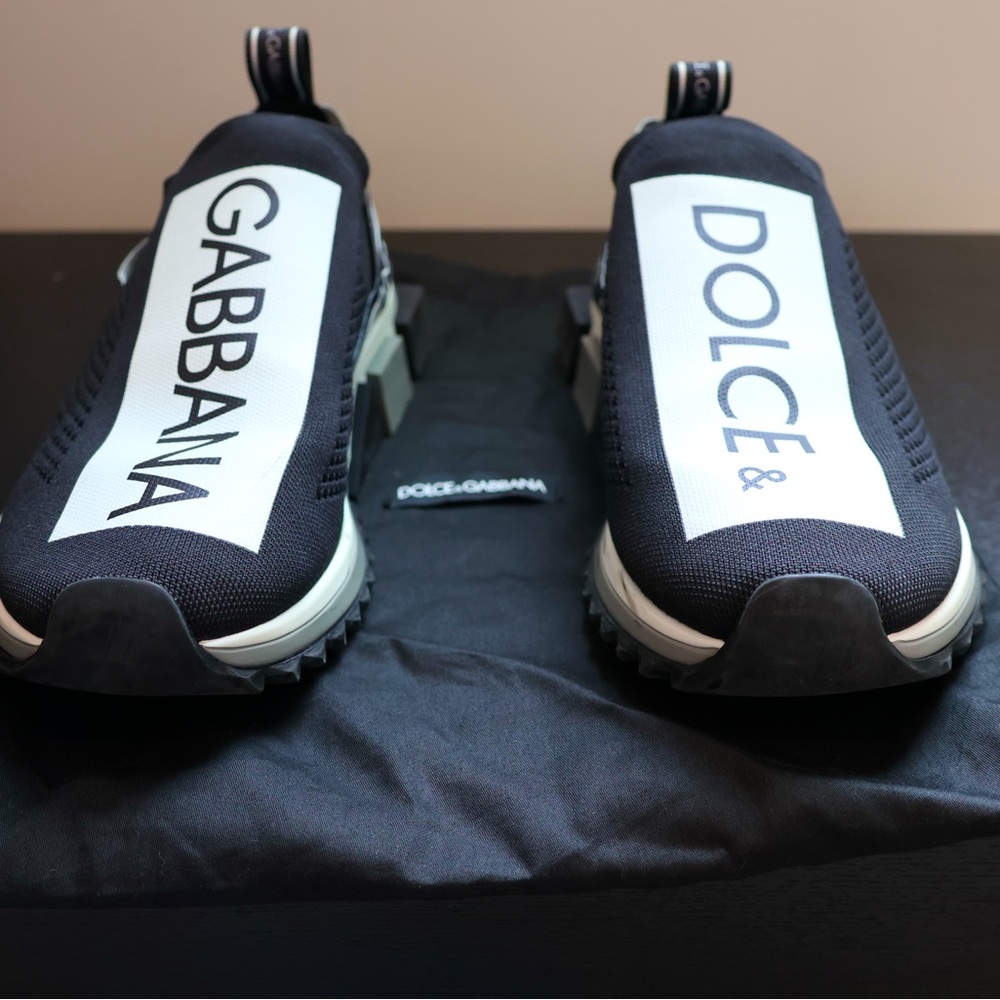 Dolce & Gobbana SORRENTO SLIP-ON SNEAKERS WITH LOGO TAPE